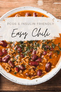 easy health chili recipe pcos and insulin friendly photo