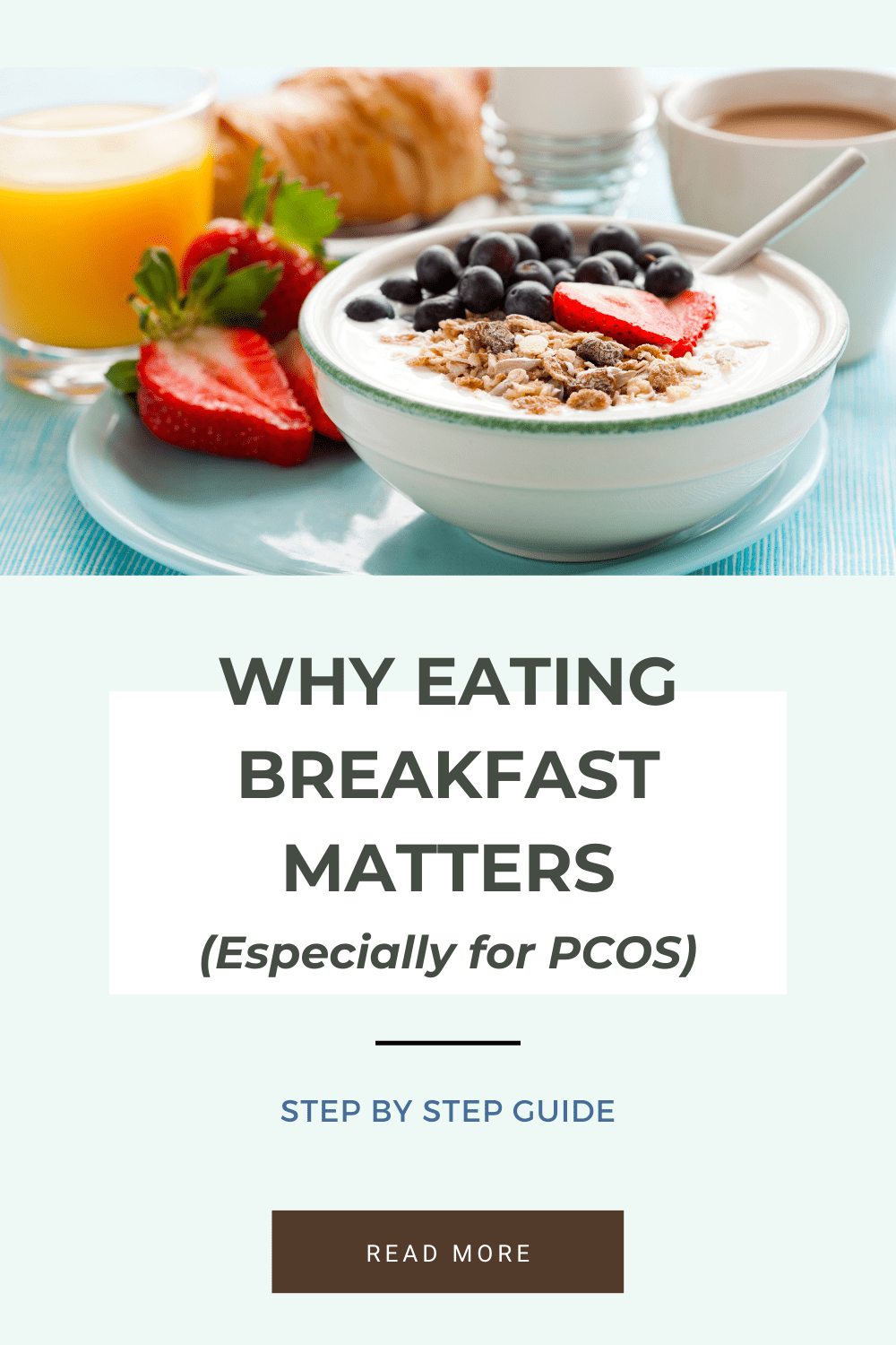 why breakfast matters for pcos breakfast ideas for pcos graphic